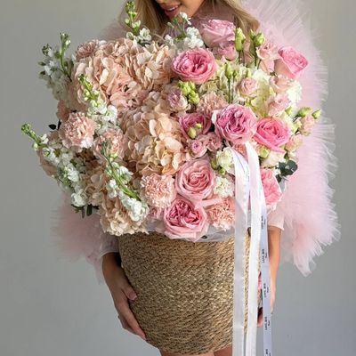 Плетёная корзина МИКС ЦВЕТОВ L