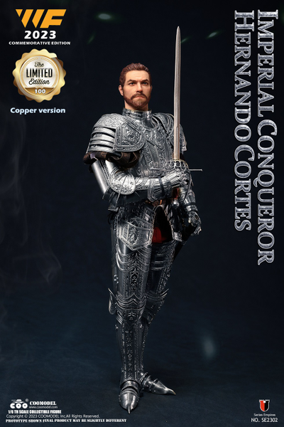 Эрнан Кортес (медно-никелевая версия, фестиваль Wonder Festival 2023) - КОЛЛЕКЦИОННАЯ ФИГУРКА 1/6 IMPERIAL CONQUISTADOR HERNAN CORTES WF CUPRONICKEL COMMEMORATIVE EDITION (SE2302) - COOMODEL