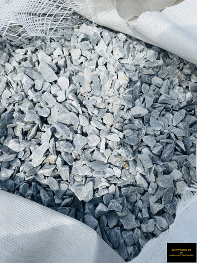 серо-голубой мраморный щебень