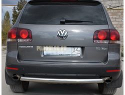 Защита заднего бампера d60 для Volkswagen Touareg (2007-2010)