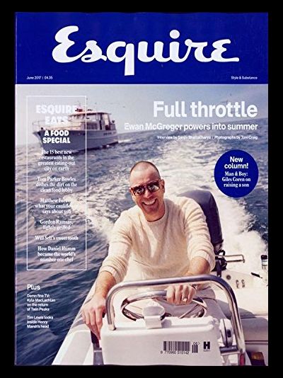 Esquire UK Magazine June 2017 Ewan McGregor Cover Мужские иностранные журналы, Intpressshop