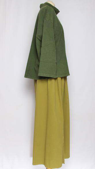 Джемпер вареный хлопок "Девушка"  черный, зеленый, коричневый до р.54