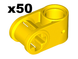 Technic, Axle and Pin Connector Perpendicular, Yellow (6536 / 4107078 / 4173666 / 6261367)