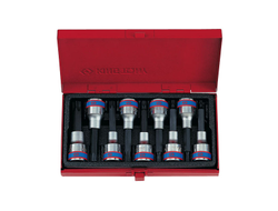 Набор торцевых насадок 1/2", Torx, Т20-Т60 мм, L = 80 мм, 9 предметов KING TONY 4119PR