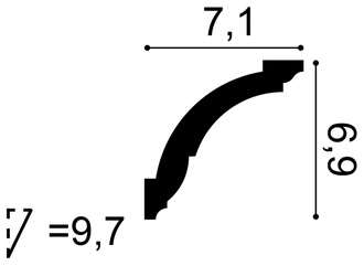 Карниз CX101 - 6,9*7,1*200см