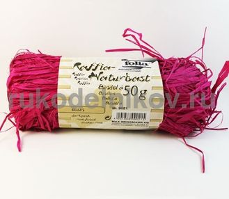 FOLIA Рафия натуральная, темно-розовый, моток 50 г