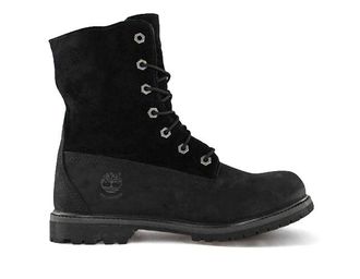 Timberland Teddy Fleece Черные/мех с отворотом (36-40)