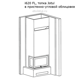 Облицовка топки Jotul i620 FL, примерный вид с отверстиями для конвекции