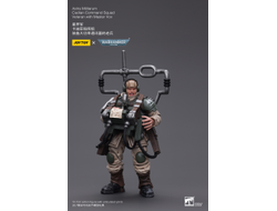 Связист Кадианской Гвардии (Warhammer 40k) - КОЛЛЕКЦИОННАЯ ФИГУРКА 1/18 Astra Militarum Cadian Command Veteran with Master Vox (JT7912) - JOYTOY