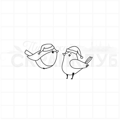 ФП штамп "Зимние птички"