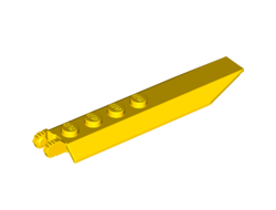 Hinge Plate 1 x 8 with Angled Side Extensions, Squared Plate Underside, Yellow (14137 / 6040337 / 6257976)