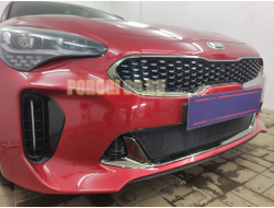 Защита радиатора для KIA Stinger 2018- black низ