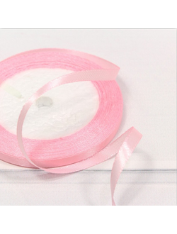 Лента атласная 6мм (43, розовая), 22,9м