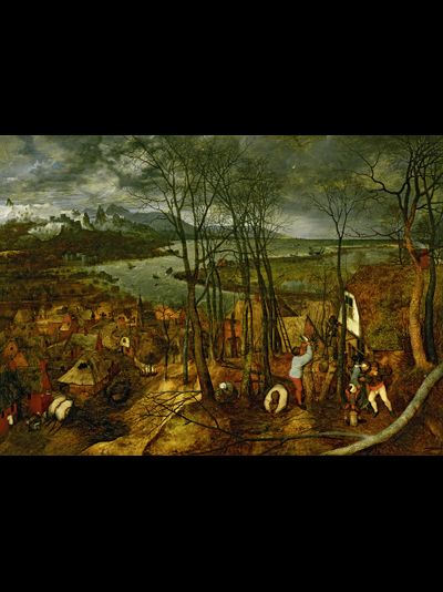 Картина обогреватель, репродукция Питера Брейгеля Сумрачный день