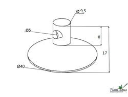 Присоска прозрачная для тонких термометров