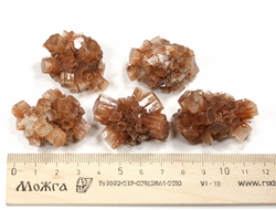 Арагонит оранжевый, сросток кристаллов в ассортименте, Марокко (38-40 мм, 24-30 г) №27292
