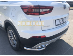 Защита заднего бампера угловая d60 для Changan CS55 2018-