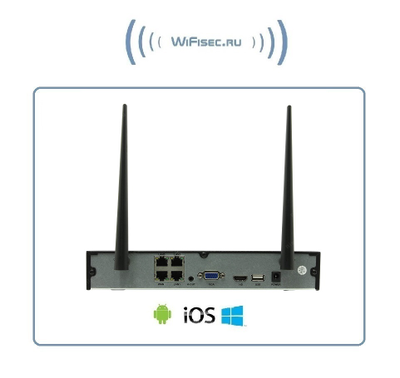9-ти канальный  IP видеорегистратор с WiFi модулем, поддержка 1xHDD SATA до 6TB (5Мр камеры)