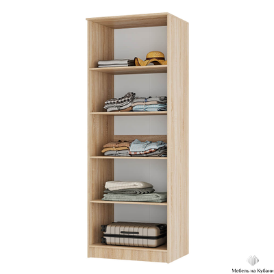 Сакура шкаф 2-х ств бельевой с полками Сонома/Белый