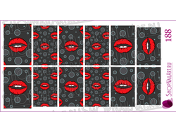 Слайдер дизайн 188 - Красные губы на сером фоне