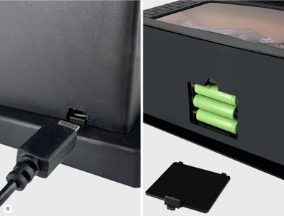 Фонарь Камин с имитацией огня 28*20*12см, Цвет: Бронза, Черный