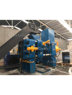 Горизонтальный пресс для брикетирования металлической стружки