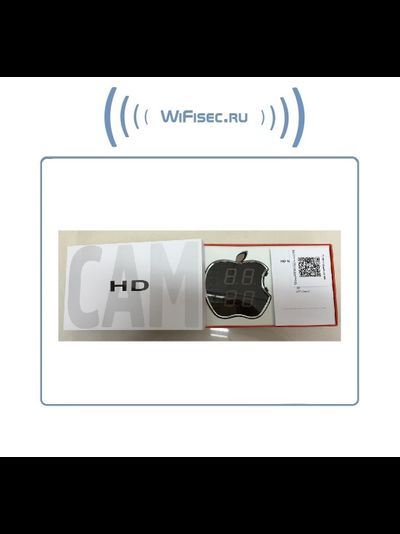 IP видеоняня WiFi (Часы настольные, яблоко)  с аккумулятором с DVR, HD (CamVIP)