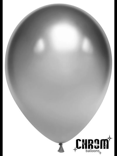 Воздушный шар серебро хром