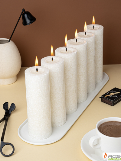 Свеча столбик белая не ароматизированная, 5*15см