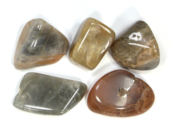 Лунный камень, галтовка в ассортименте, Индия (30-35 мм, 12-15 г) №21488