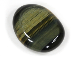 Тигрово-соколиный глаз, полировка плоская, ЮАР (35*28*10 мм, 19 г) №35700