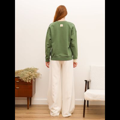 ЖЕНСКИЙ СВИТШОТ "НАСТРОЕНИЕ ОЛИВА"