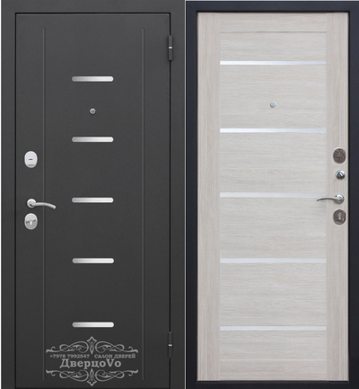 ГАРДА 7,5 см МУАР ЧЕРНЫЙ/ ЦАРГА. ЛИСТВЕННИЦА БЕЖ/ БЕЛЫЙ ЛАКОБЕЛЬ