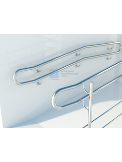 Пристенный поручень двойной