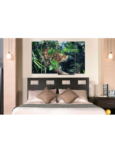 Модульная картина &quot;Леопард на дереве&quot;