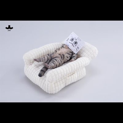 Котик на софе (серый) - Коллекционная фигурка 1/6 Lazybones Cat (JXK293A) - JXK