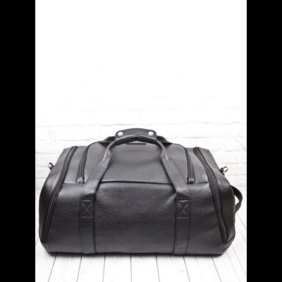 Кожаная дорожная сумка / рюкзак Napoli black 
(арт. 4034-01)