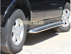 Пороги с накладным листом	d53 для Kia Sorento 2006-2009
