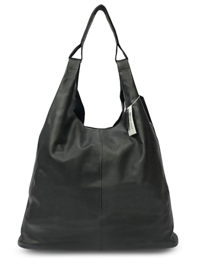 (АРТИКУЛ: 9969/8) СУМКА-МЕШОК ЖЕНСКАЯ, БОЛЬШАЯ, НАТУРАЛЬНАЯ КОЖА, ЧЕРНАЯ, БЕЗ ПОДКЛАДКИ, С МЕШКОМ-ВСТАВКОЙ ВНУТРИ, ЧЕРЕЗ ПЛЕЧО