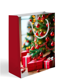 Пакет подарочный "Новогодние подарки", размер 40х30х12