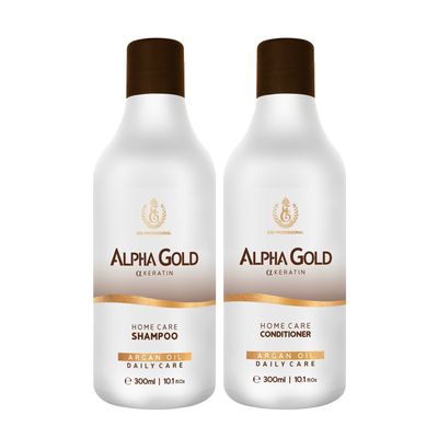 Домашний уход после кератинового выпрямления Alpha Gold Daily Care 300/300 мл.