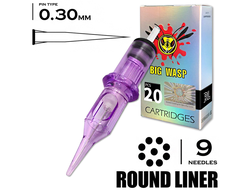 9RL/0,30 mm - Round Liner (BIG-WASP PRESTIGE PURPLE)
