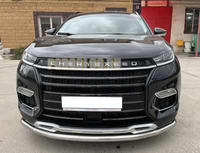 Защита переднего бампера d53 для CheryExeed TXL 2020-