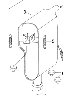 Глушитель оригинал BRP 605252818 для BRP LYNX/Ski-Doo Rotax 1300 (2007-2008), Rotax V800 (2007-2012) (Muffler)