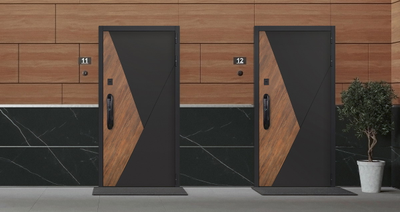 Стальная дверь   Plata (биометрический замок  Smart lock DZ 888)