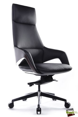 Кресло Aura FK005-A Чёрный (А8) натуральная кожа 68*68*122-128