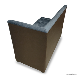 Кухонный ДИВАН "ФОРУМ-5МН" С БОКОВОЙ СПИНКОЙ, Серый/слоновая кость Правый