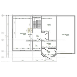 Одноэтажный каркасный дом с мансардой с четырьмя спальнями 160м² (SK61)