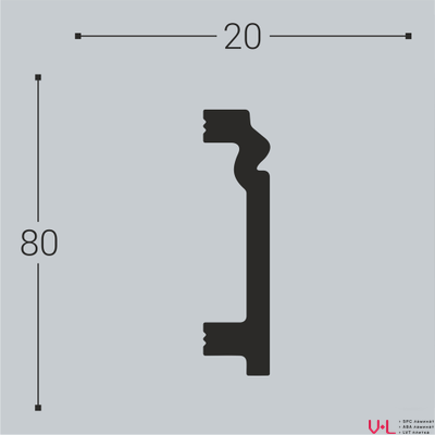 Плинтус Bello Deco XPS П3 2000х80х20