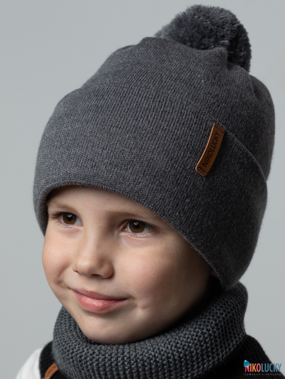 Шапка  22101-02, цвет темно-серый р. 54